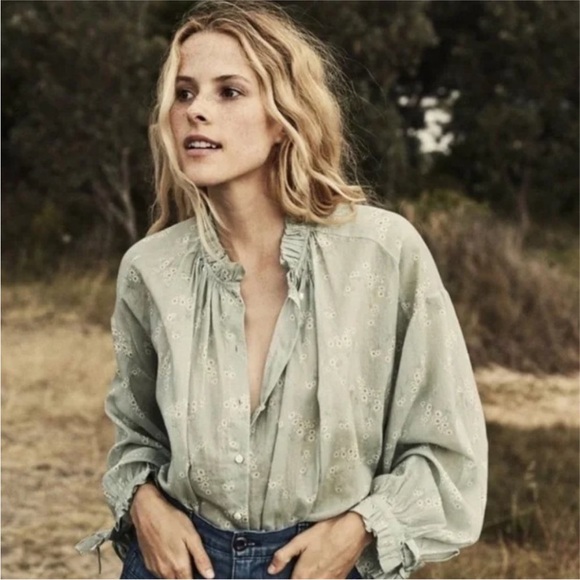 Doen Tops - Doen Baltic Top in Sweet Daisy Mint Floral